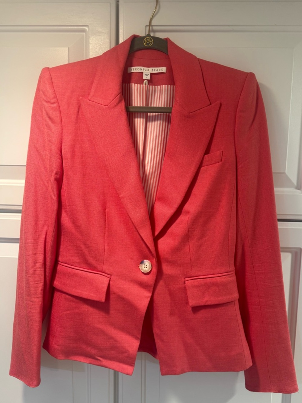 Veronica Beard Pink Single-Button Blazer